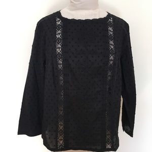 Melrose and Market swiss dot blouse